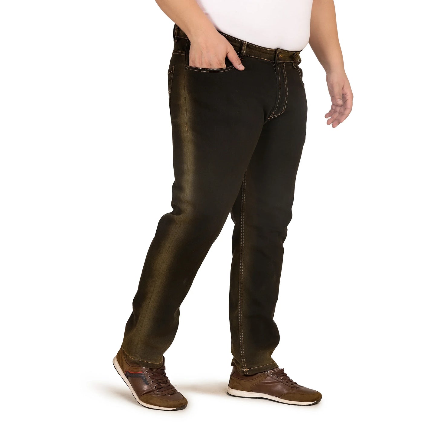 Kagad Jeans Men Plus Size Regular Fit Charcoal Grey Denim Jeans - Style Code "KGDJN-408026