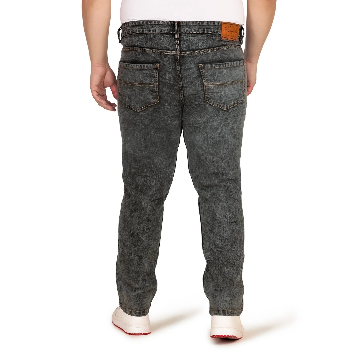 Kagad Jeans Men Plus Size Regular Fit Charcoal Textured Denim Jeans - Style Code "KGDJN-408024