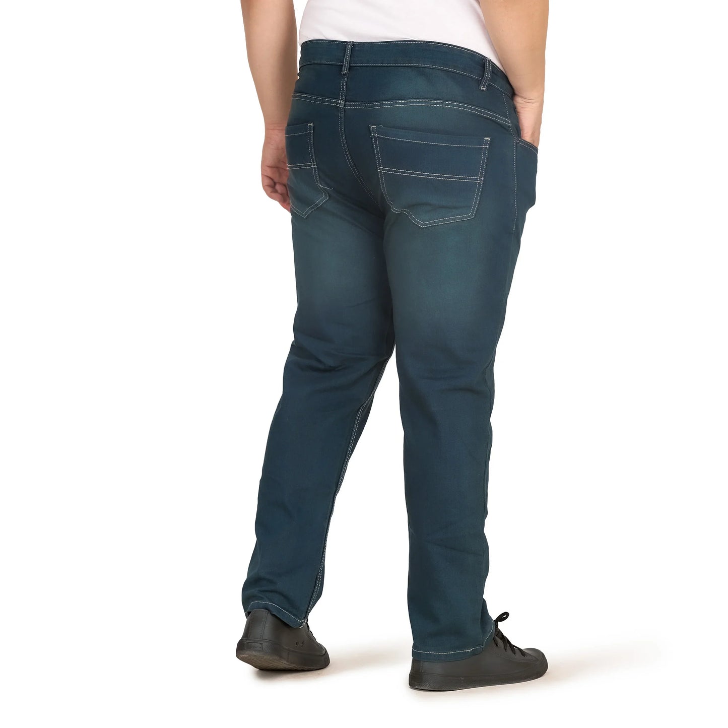 Kagad Jeans Men Plus Size Regular Fit Caded Blue Denim Jeans - Style Code "KGDJN-408023