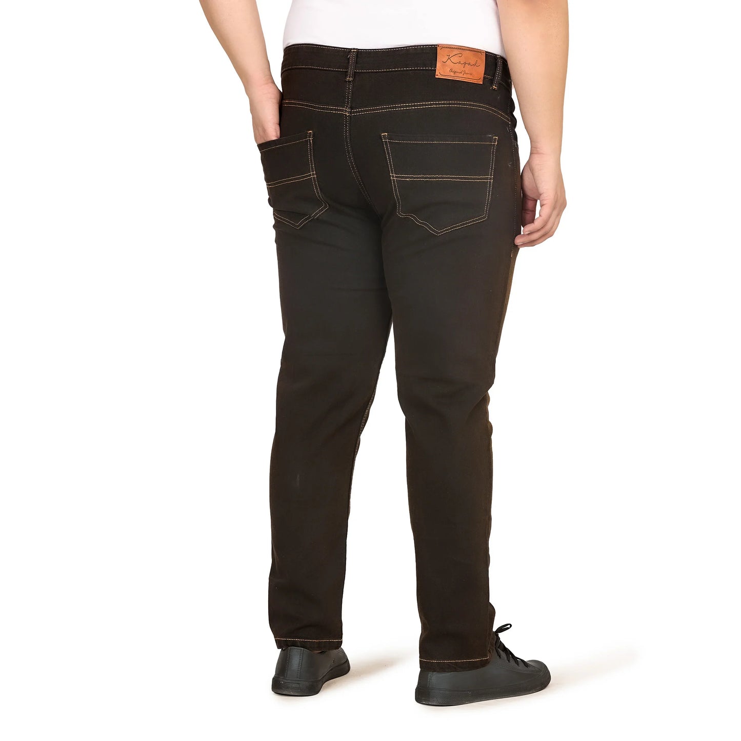 Kagad Jeans Men Plus Size Regular Fit Charcoal Grey Tinted Denim Jeans - Style Code "KGDJN-408019