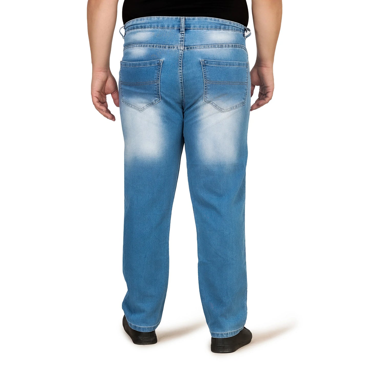 Kagad Jeans Men Plus Size Regular Fit Light Blue Denim Jeans - Style Code "KGDJN-408016