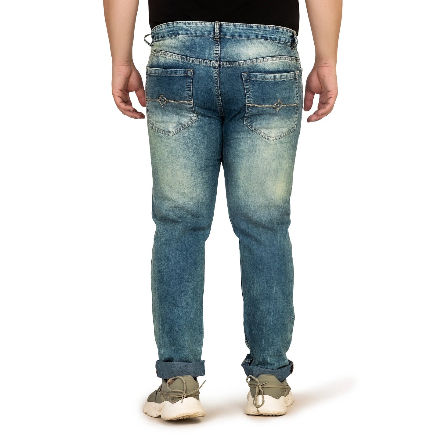Kagad Jeans Men Plus Size Regular Fit Light Blue Tinted Denim Jeans - Style Code "KGDJN-408015