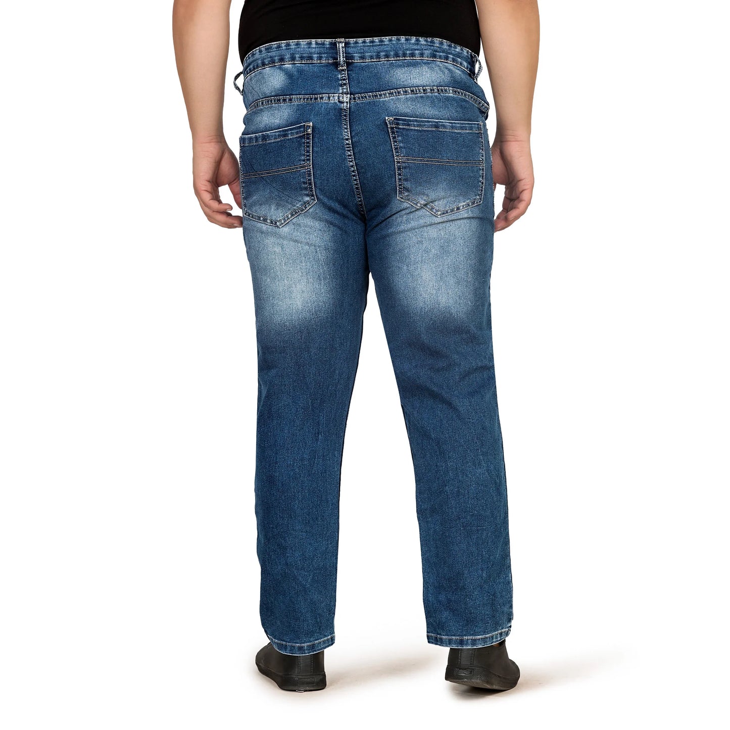 Kagad Jeans Men Plus Size Regular Fit Mid Blue Denim Jeans - Style Code "KGDJN-408014