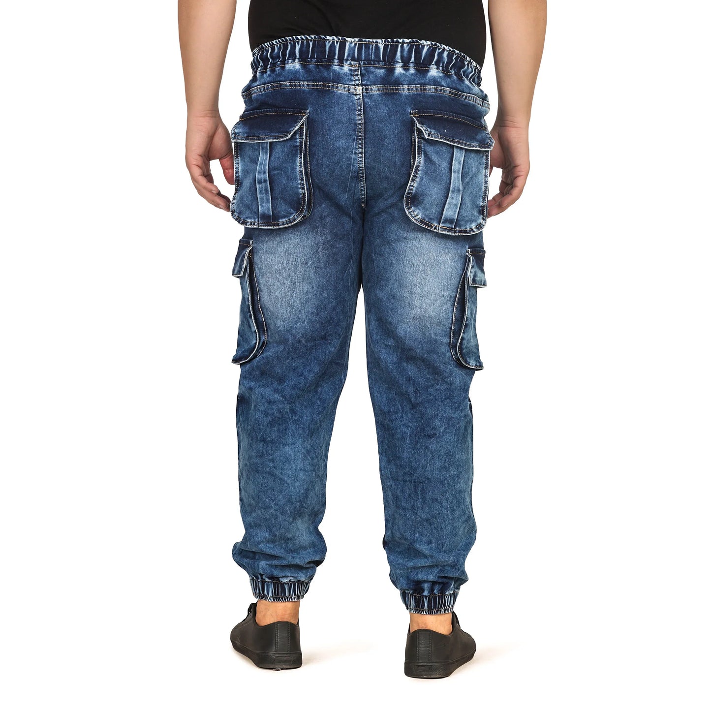 Kagad Jeans Men Regular and Plus Size Regular Fit Mid Blue Color Denim Jeans Jogger - Style Code "KGDJGR-406008