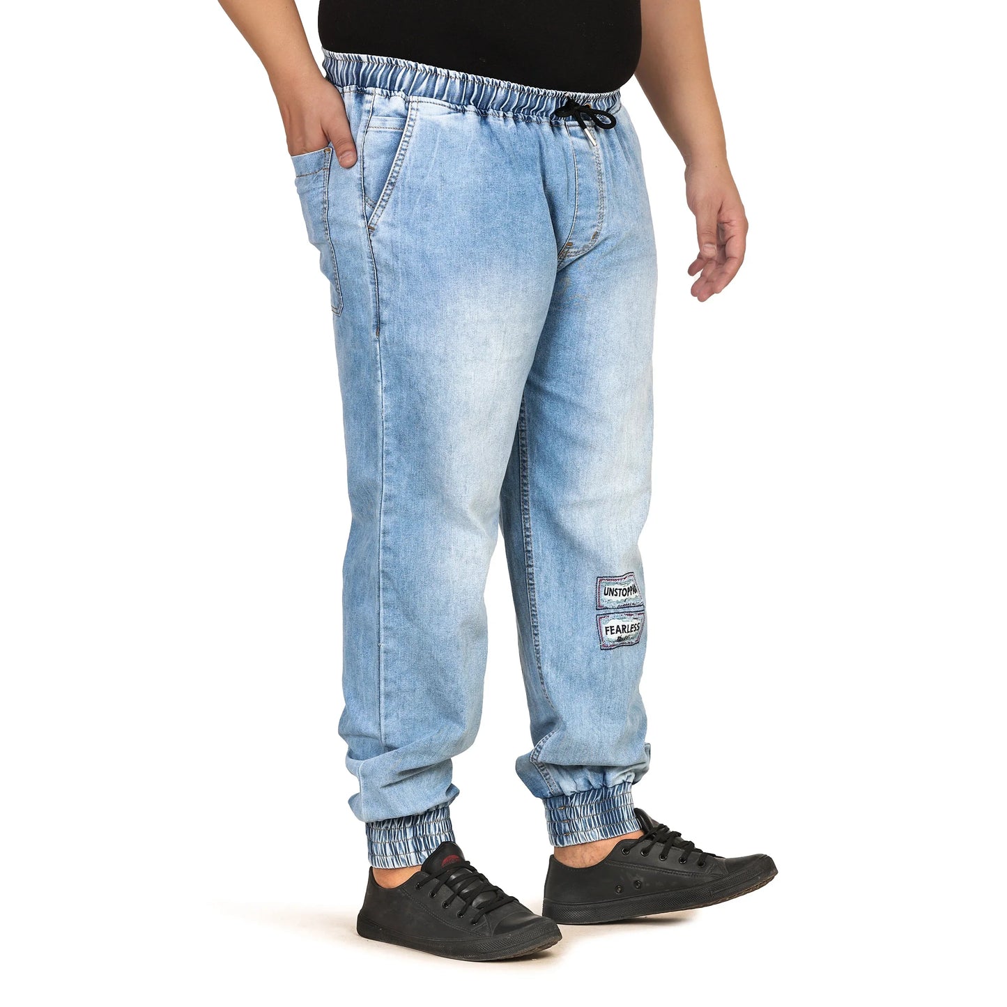 Kagad Jeans Men Regular and Plus Size Baggy Fit Light Blue Color Denim Jeans Jogger - Style Code "KGDJGR-406007