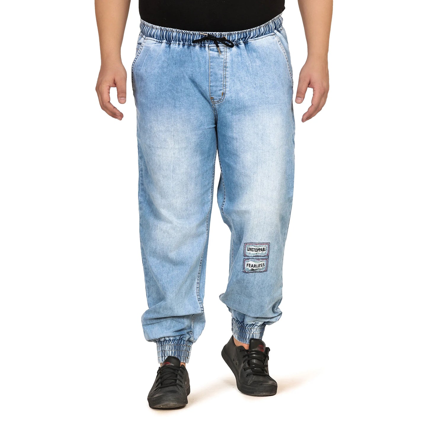 Kagad Jeans Men Regular and Plus Size Baggy Fit Light Blue Color Denim Jeans Jogger - Style Code "KGDJGR-406007