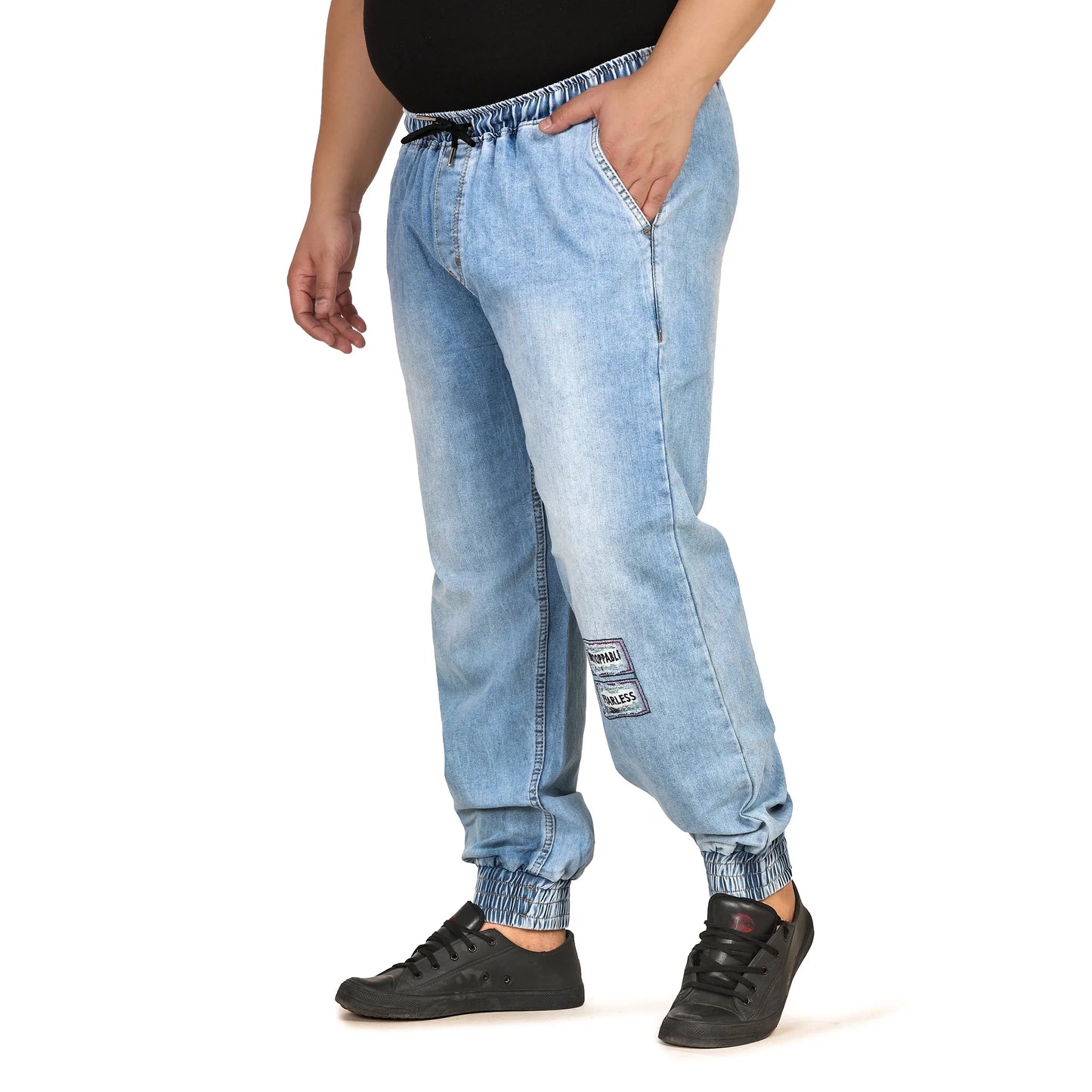 Kagad Jeans Men Regular and Plus Size Baggy Fit Light Blue Color Denim Jeans Jogger - Style Code "KGDJGR-406007