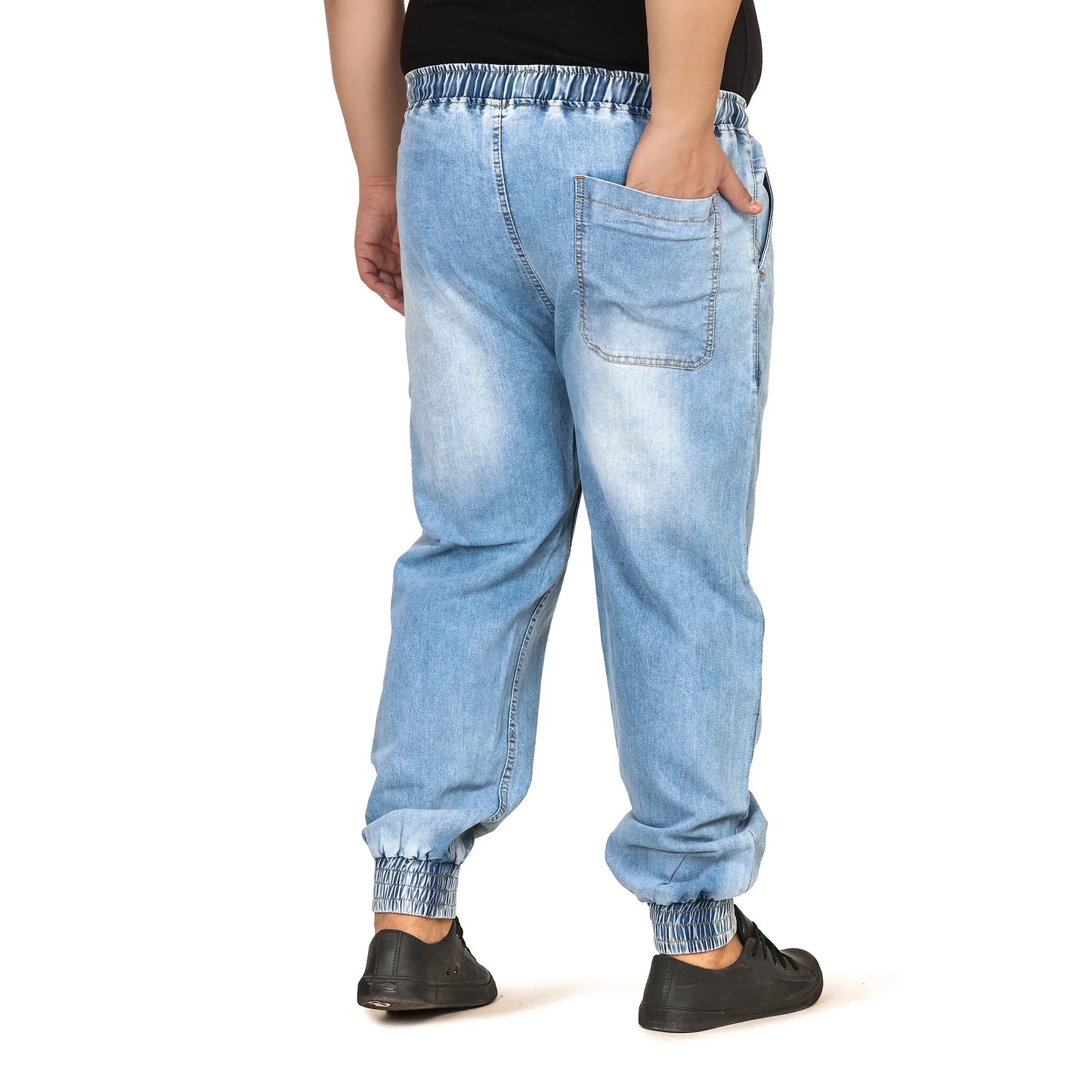 Kagad Jeans Men Regular and Plus Size Baggy Fit Light Blue Color Denim Jeans Jogger - Style Code "KGDJGR-406007