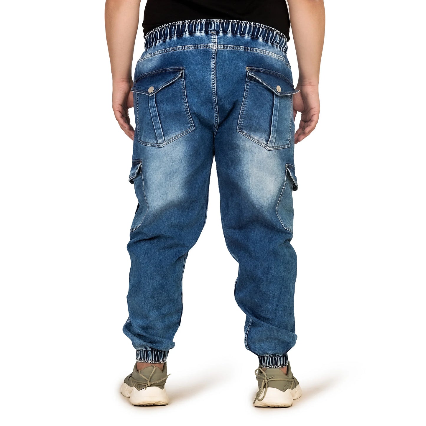 Kagad Jeans Men Regular and Plus Size Regular Fit Mid Blue Color Denim Jeans Jogger - Style Code "KGDJGR-406006