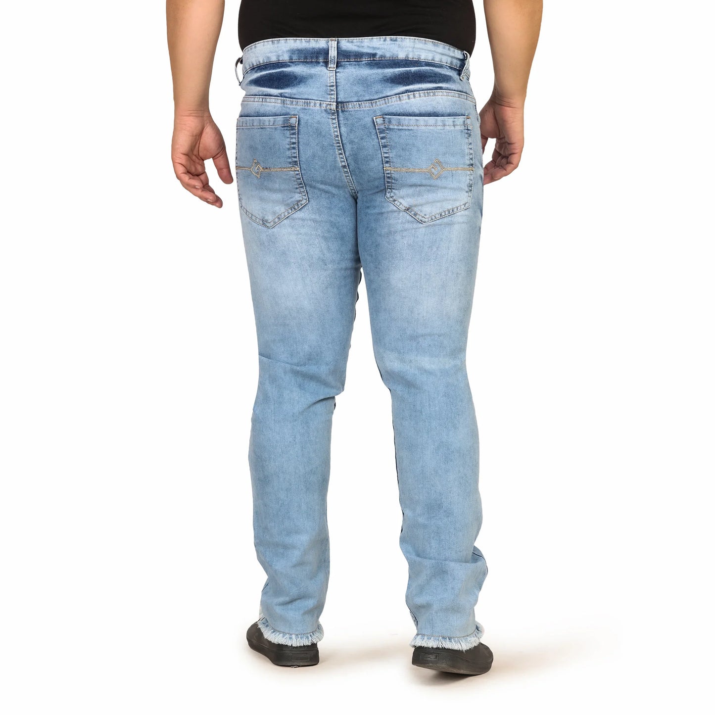 Kagad Jeans Men Plus Size Regular Fit Light Blue Denim Jeans - Style Code "KGDJN-408006