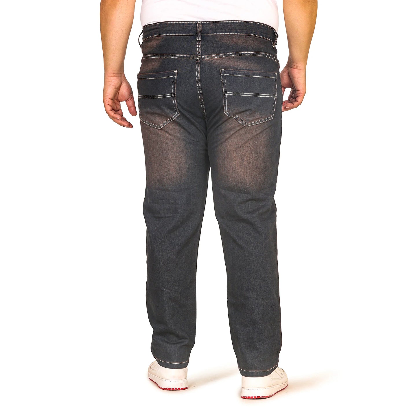 Kagad Jeans Men Plus Size Regular Fit Navy Blue Rust Tinted Denim Jeans - Style Code "KGDJN-408004