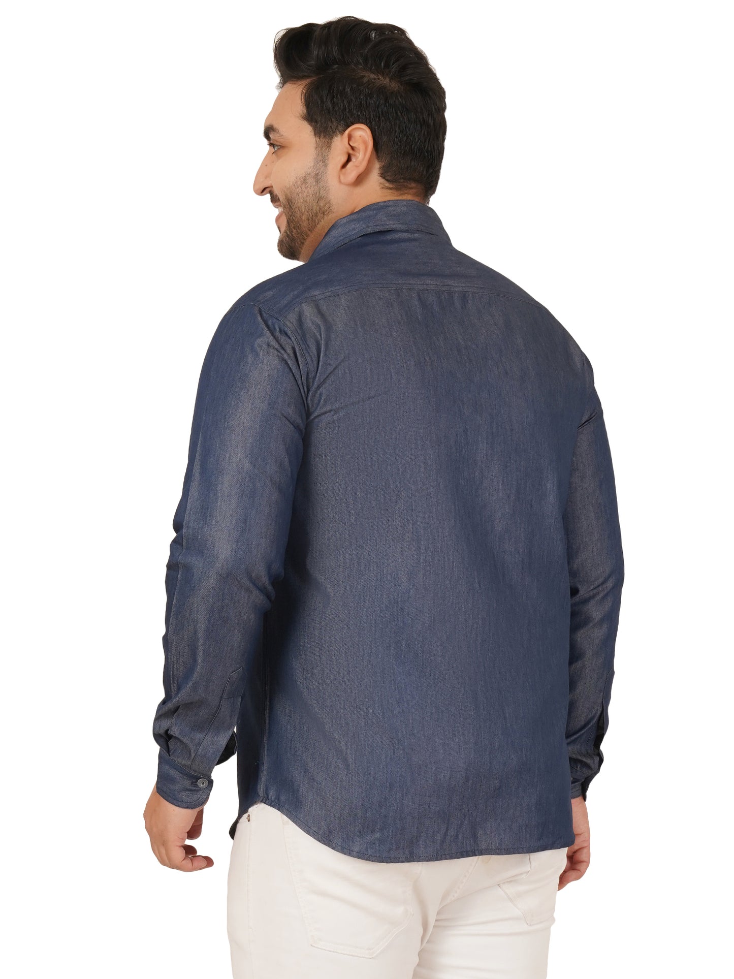 Men's Plus Size Denim Shirt MJSSH-20012