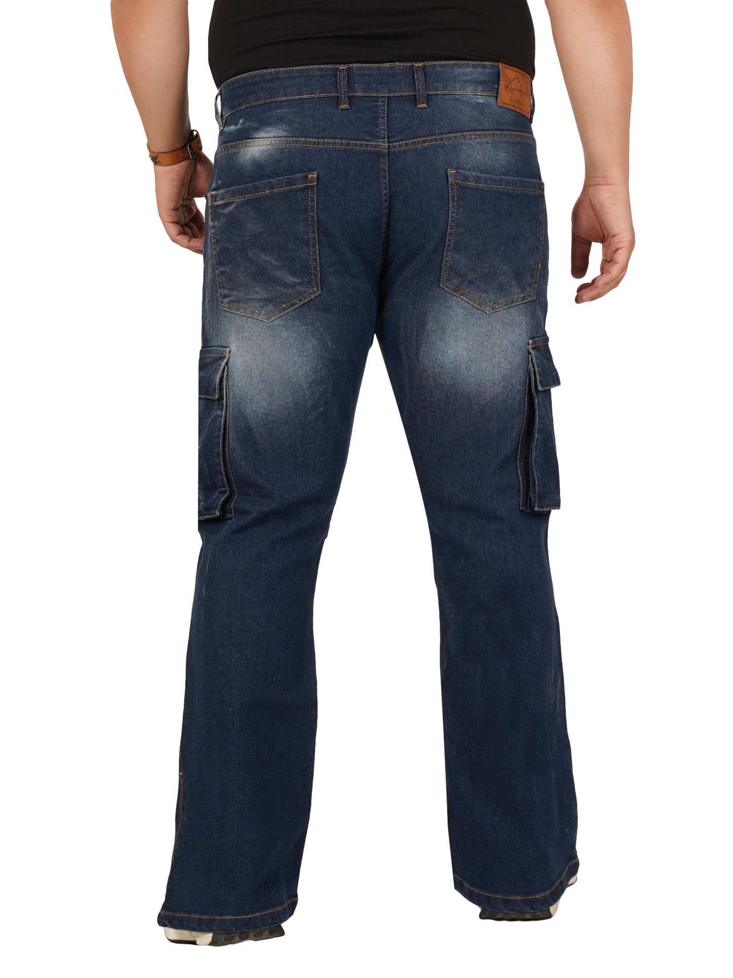Men's Plus Size Denim Cargo KGDCR-406097