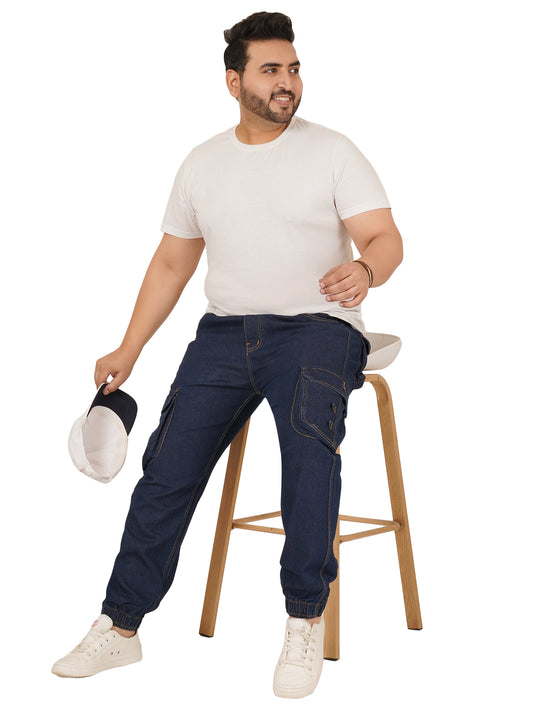 Men's Plus Size Denim Jogger KGDJGR-406093