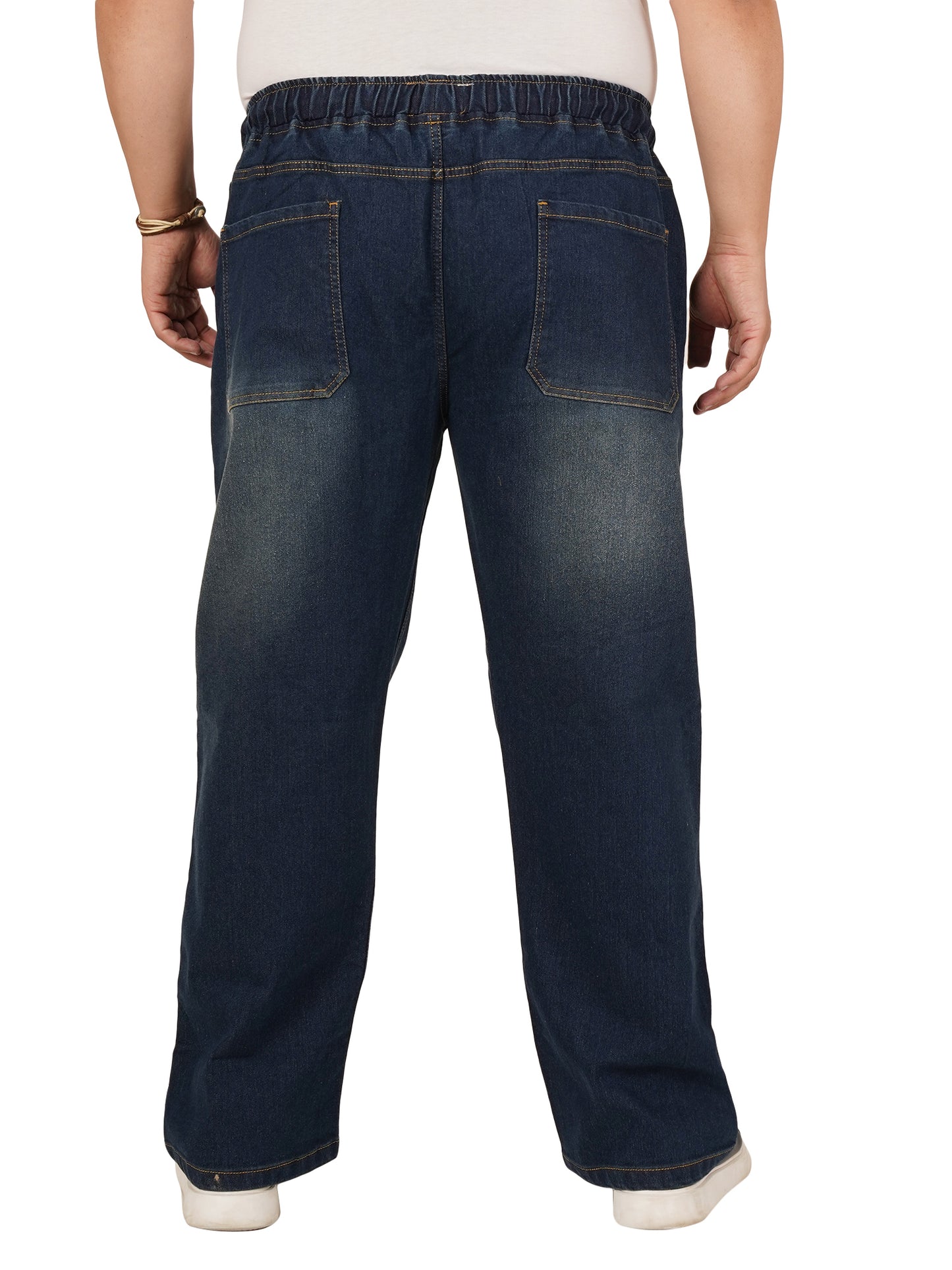 Men's Plus Size Elasticated Jeans KGDJN-406086