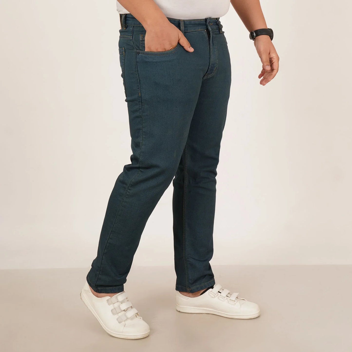 Kagad Jeans Mens Plus Size Regular Fit Deep Ocean Blue Color Denim Jeans - Style Code "KGDJN-406047