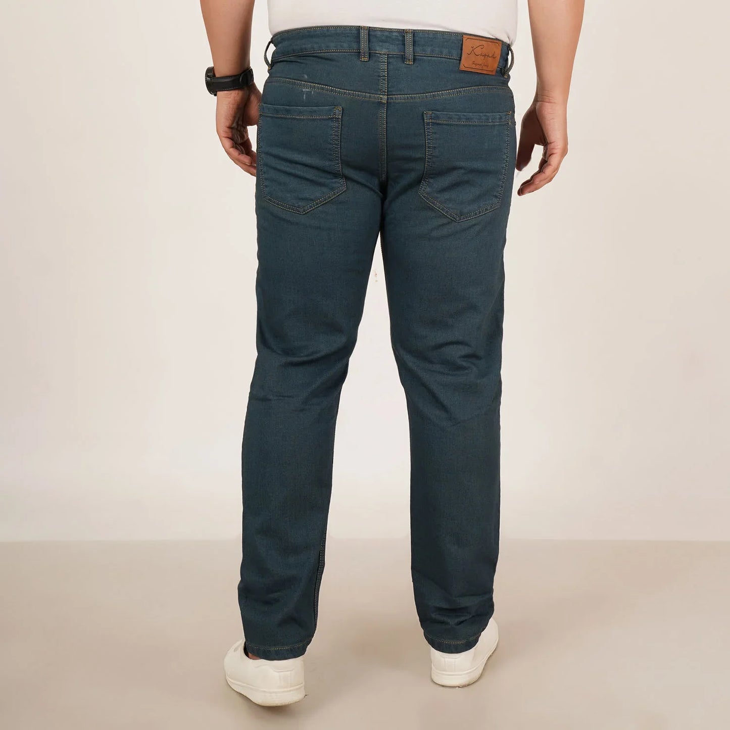 Kagad Jeans Mens Plus Size Regular Fit Deep Ocean Blue Color Denim Jeans - Style Code "KGDJN-406047