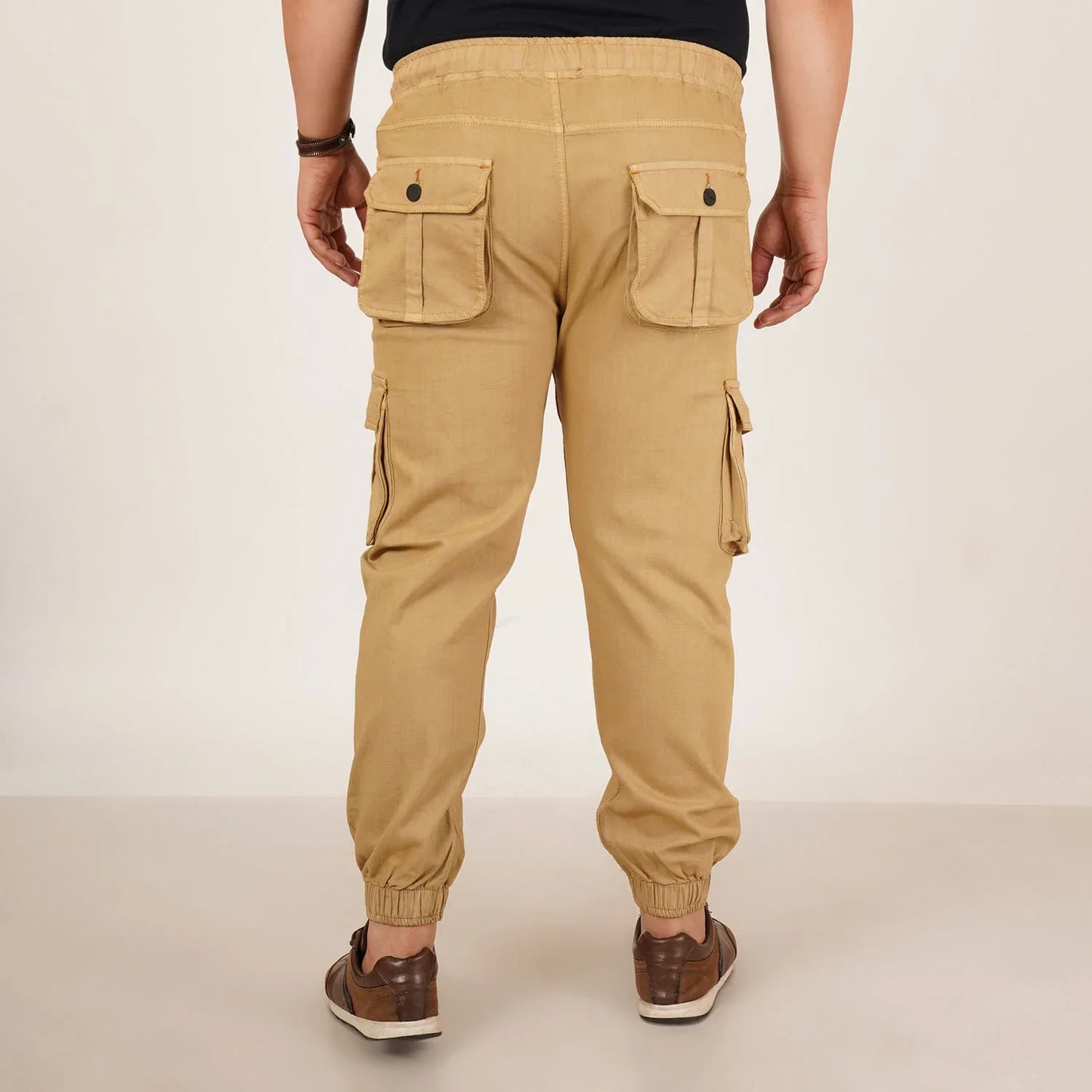 Kagad Jeans Mens Plus Size Loose Fit Rich Cream Color Denim Jogger - Style Code "KGDJGR-406066