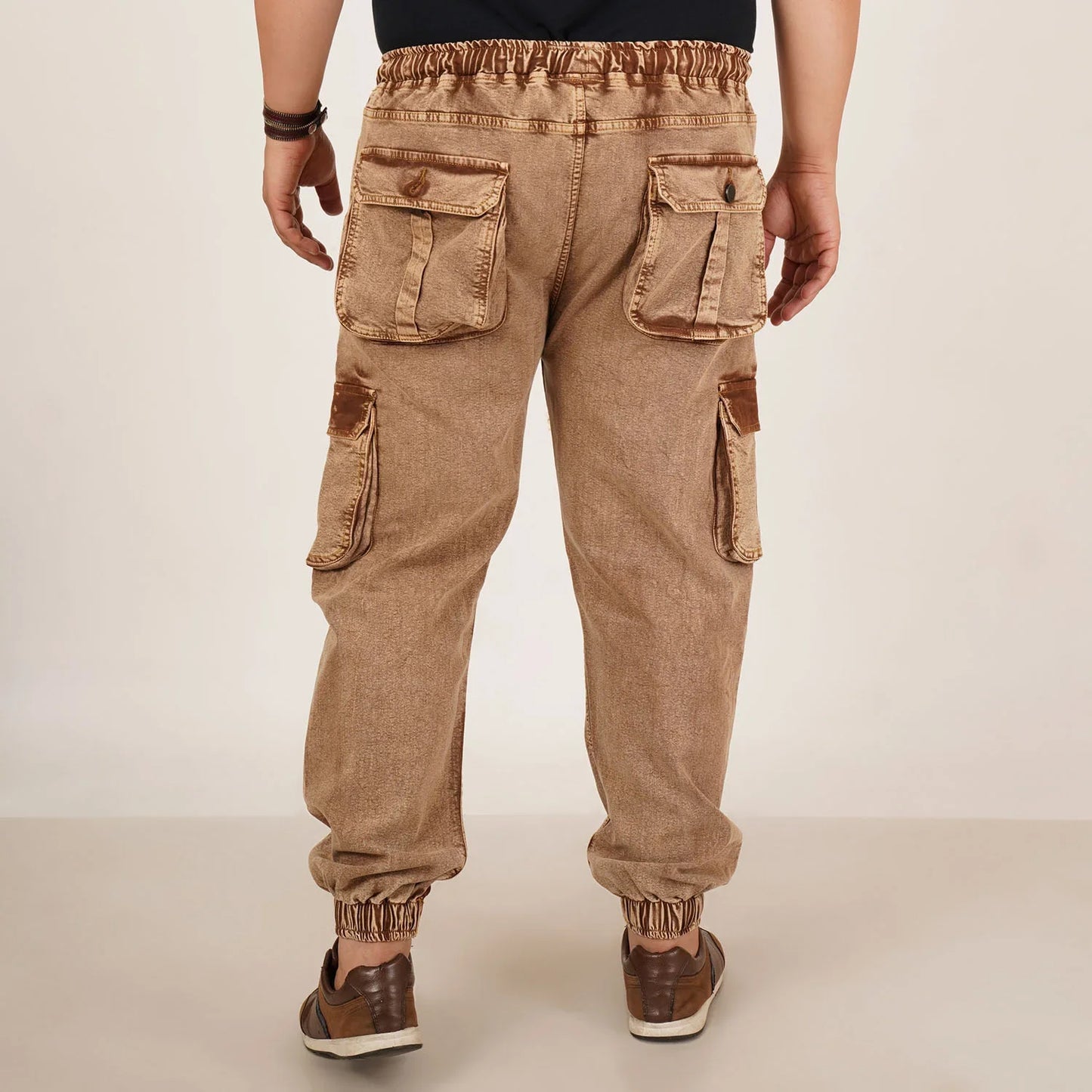 Kagad Jeans Mens Plus Size Loose Fit Rust Color Denim Jogger - Style Code "KGDJGR-406061