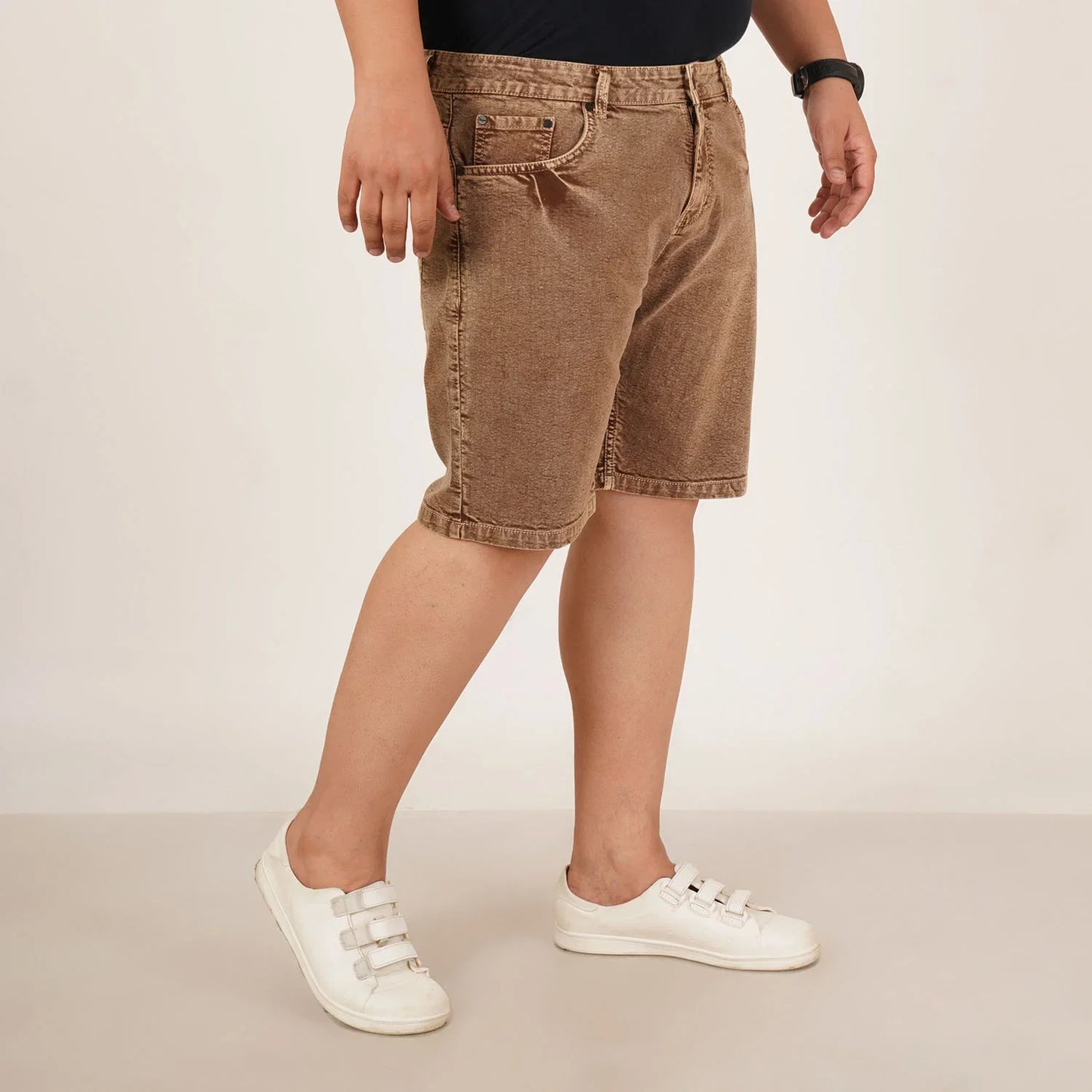 Kagad Jeans Mens Plus Size Loose Fit Rust Color Denim Short - Style Code "KGDST-406080