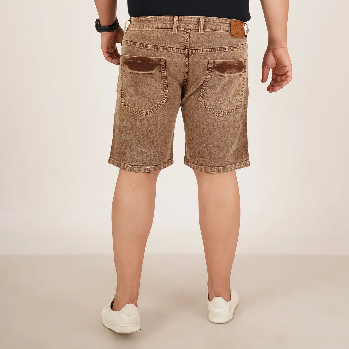 Kagad Jeans Mens Plus Size Loose Fit Rust Color Denim Short - Style Code "KGDST-406080