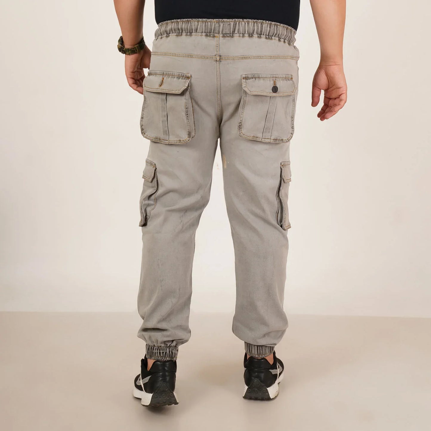 Kagad Jeans Mens Plus Size Loose Fit Light Grey Color Denim Jogger - Style Code "KGDJGR-406060