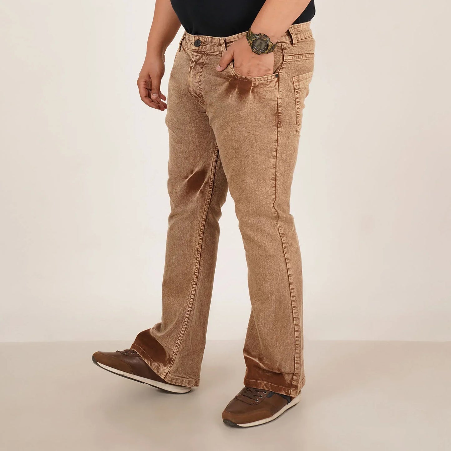 Kagad Jeans Mens Plus Size Boot Fit Imitaion Gold Color Denim Jeans - Style Code "KGDJN-406027