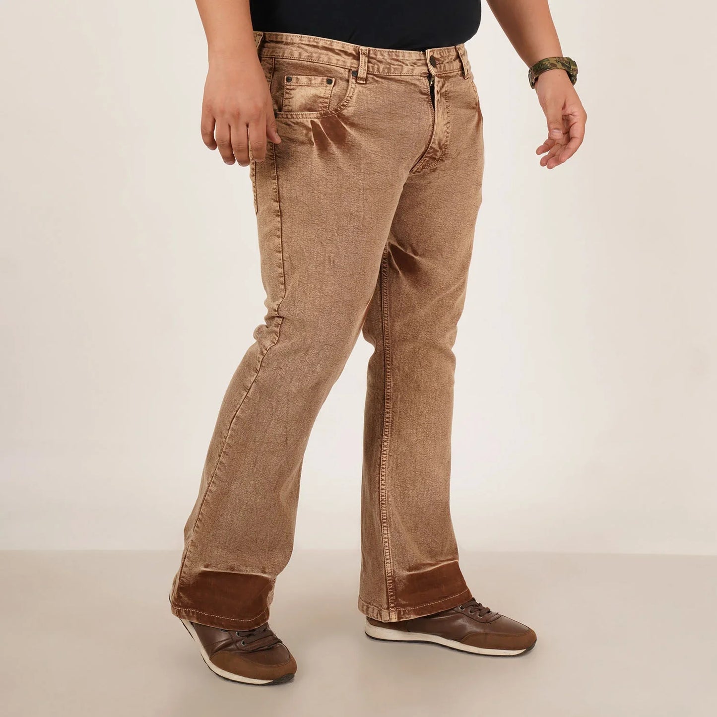 Kagad Jeans Mens Plus Size Boot Fit Imitaion Gold Color Denim Jeans - Style Code "KGDJN-406027