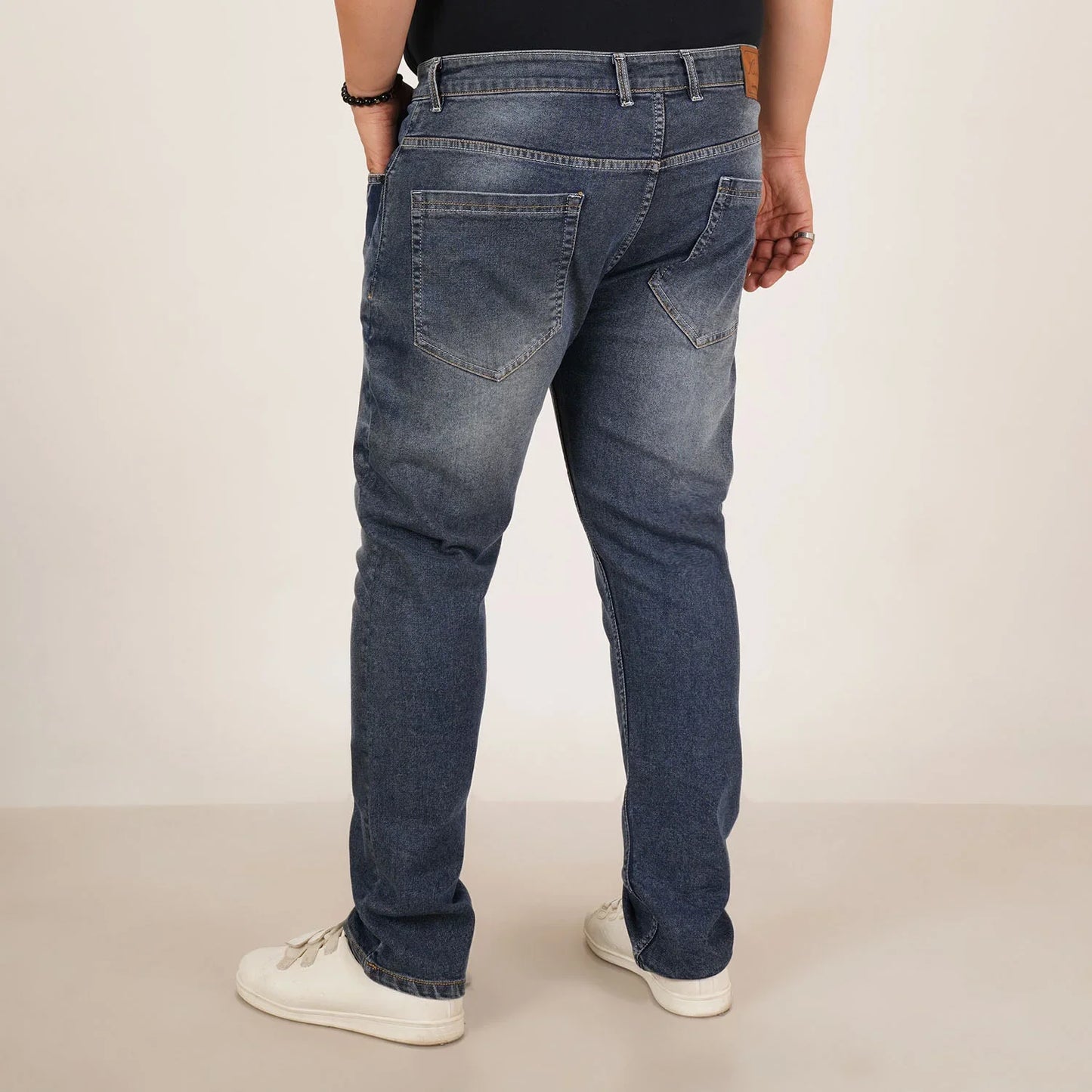 Kagad Jeans Mens Plus Size Regular Fit Sea Blue Tint Color Denim Jeans - Style Code "KGDJN-406046