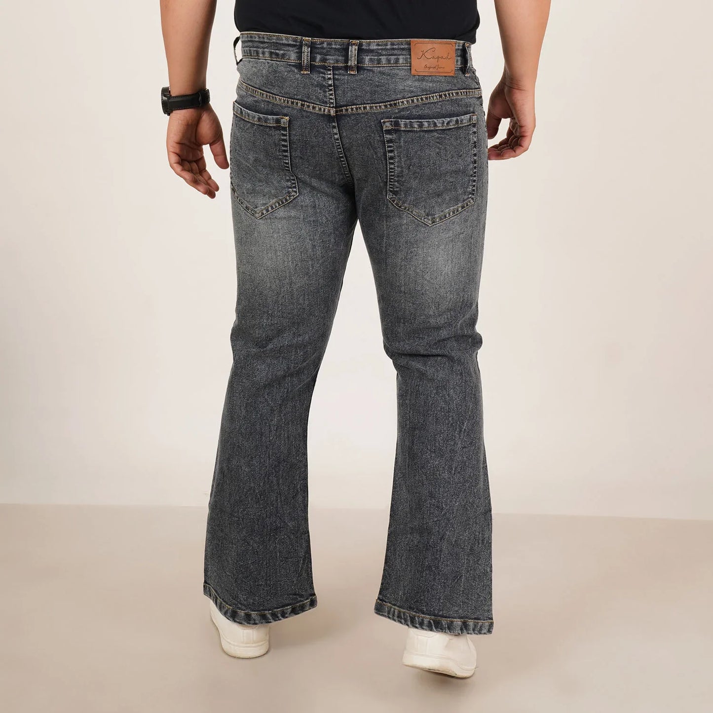 Kagad Jeans Mens Plus Size Boot Fit Dark Faded Blue Color Denim Jeans - Style Code "KGDJN-406023