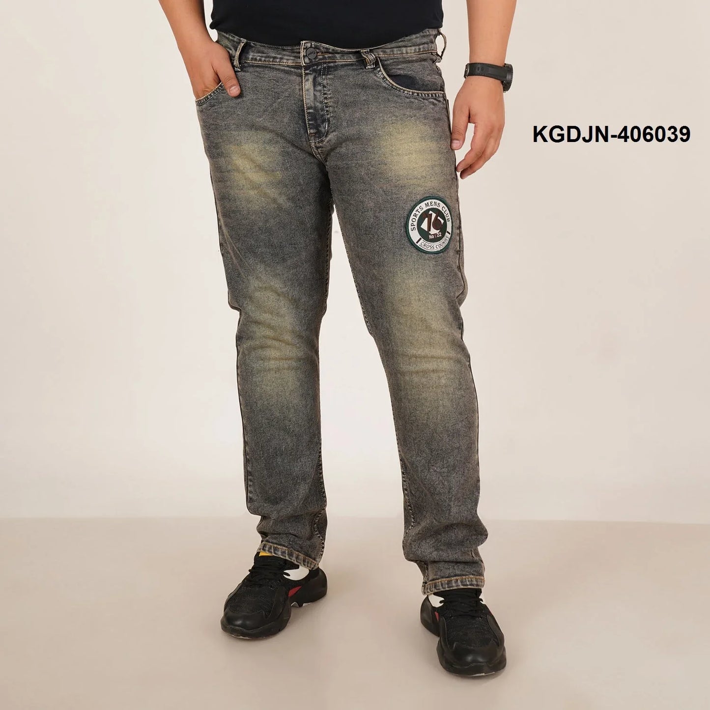 Kagad Jeans Mens Plus Size Regular Fit Dark Faded Blue Color Denim Jeans - Style Code "KGDJN-406039