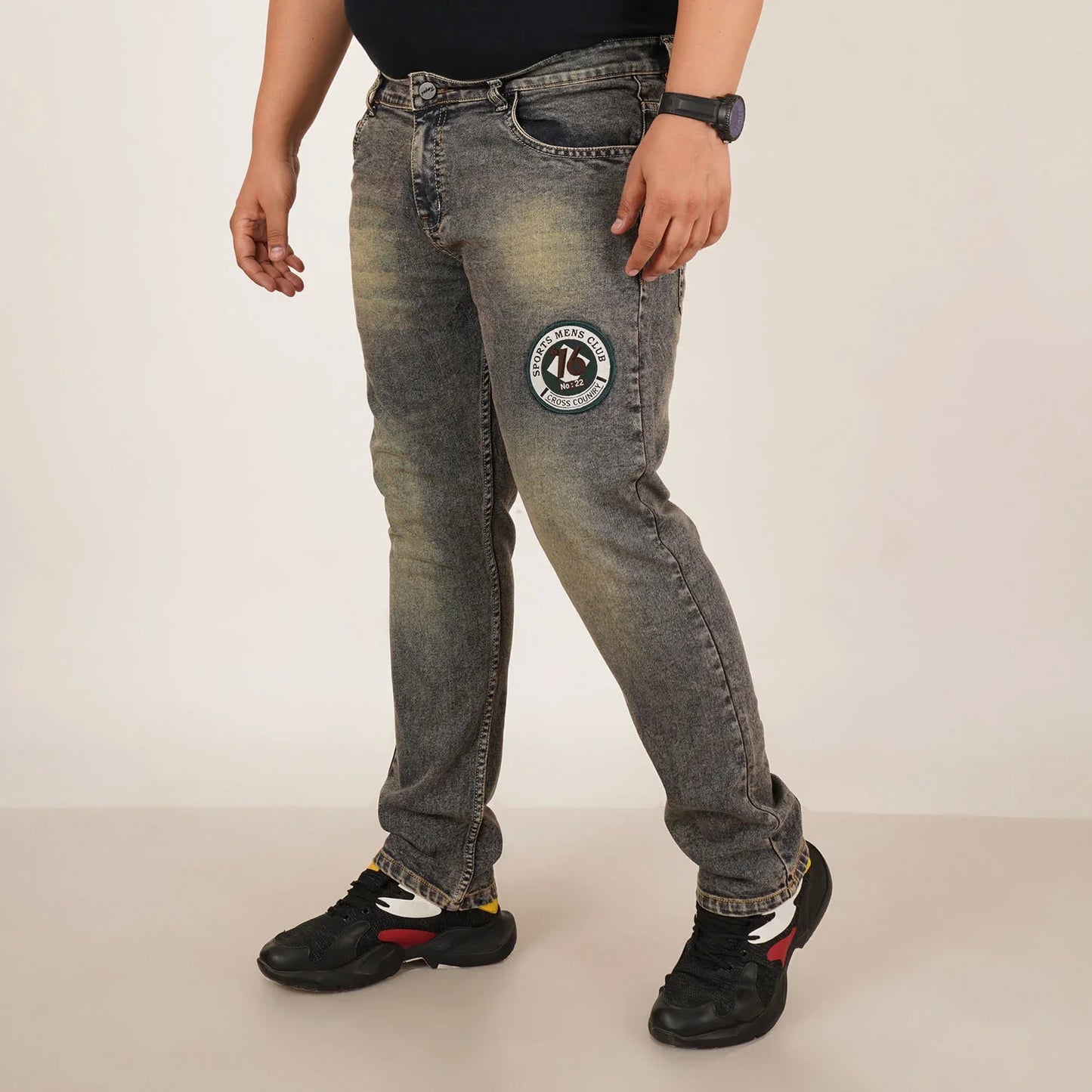 Kagad Jeans Mens Plus Size Regular Fit Dark Faded Blue Color Denim Jeans - Style Code "KGDJN-406039