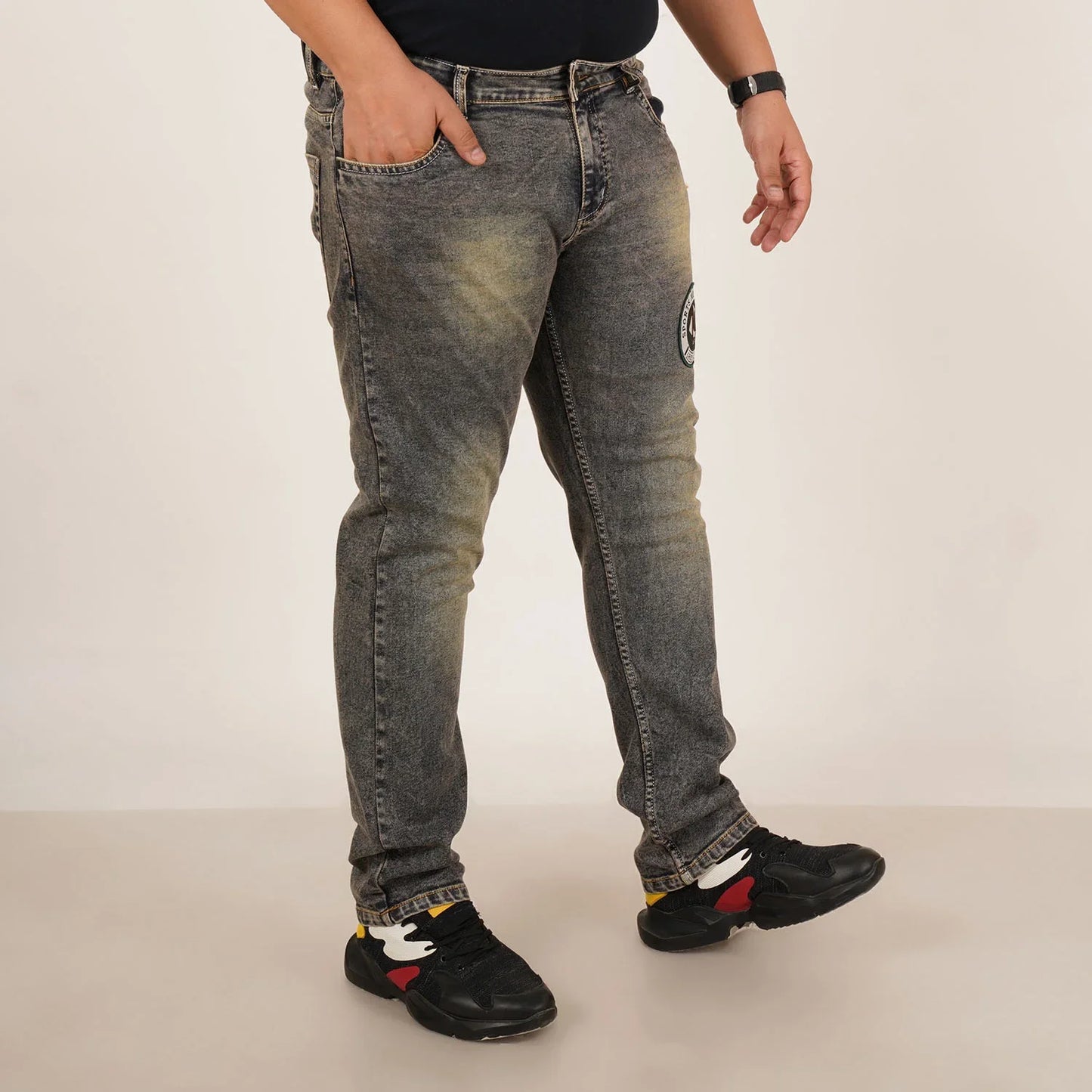 Kagad Jeans Mens Plus Size Regular Fit Dark Faded Blue Color Denim Jeans - Style Code "KGDJN-406039