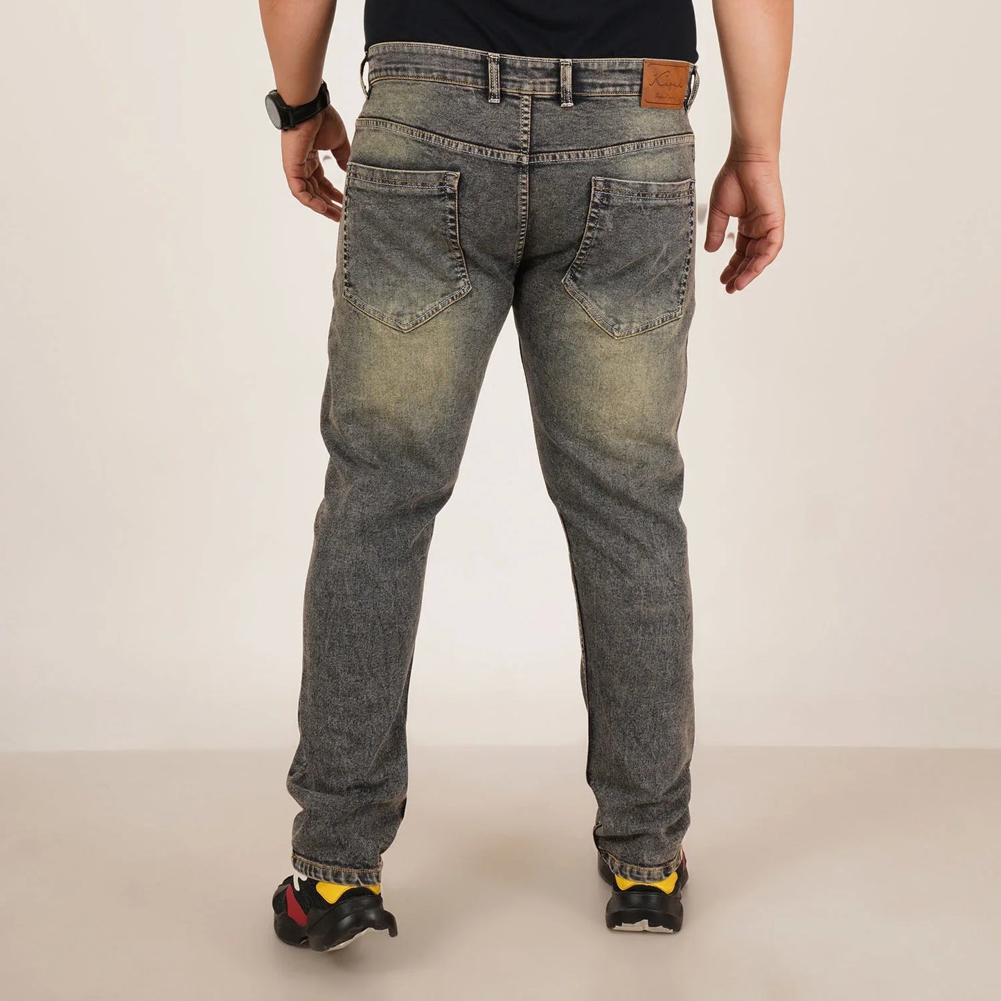 Kagad Jeans Mens Plus Size Regular Fit Dark Faded Blue Color Denim Jeans - Style Code "KGDJN-406039