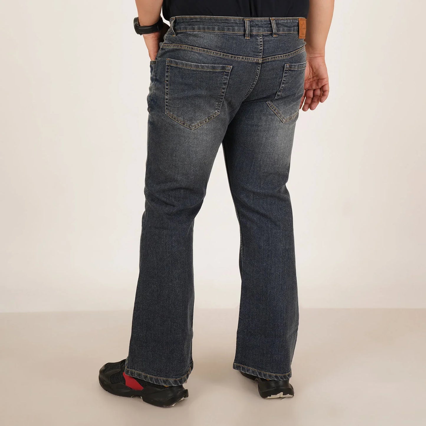 Kagad Jeans Mens Plus Size Boot Fit Ocean Blue Tinted Color Denim Jeans - Style Code "KGDJN-406021