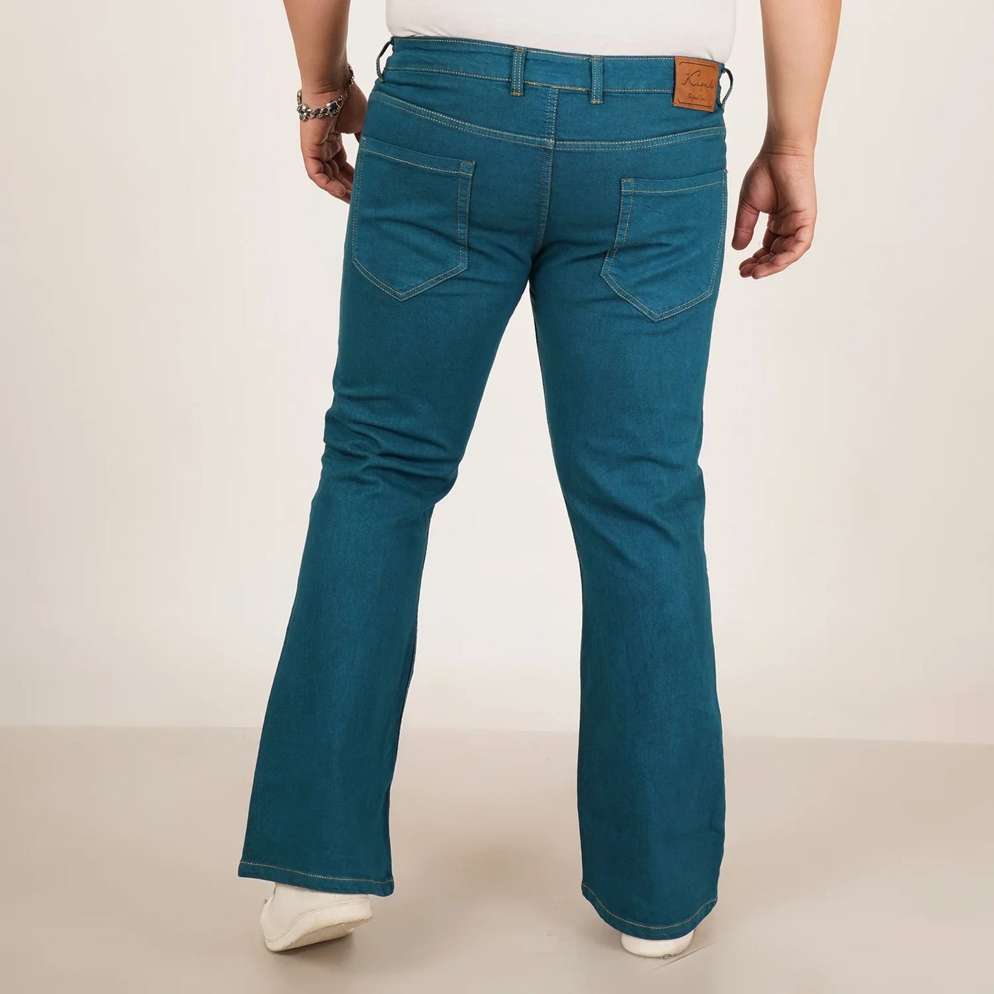 Kagad Jeans Mens Plus Size Boot Fit Colonial Blue Color Denim Jeans - Style Code "KGDJN-406019