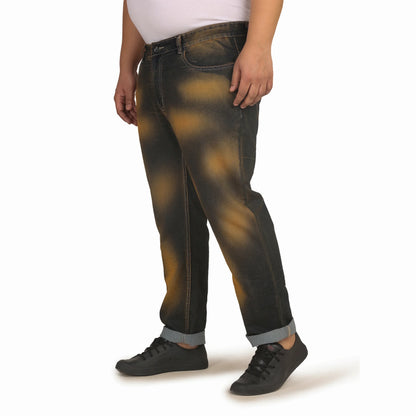 Kagad Jeans Men Plus Size Regular Fit Blue Mustard Tint Denim Jeans - Style Code "KGDJN-408001