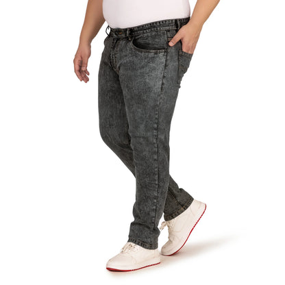 Kagad Jeans Men Plus Size Regular Fit Charcoal Textured Denim Jeans - Style Code "KGDJN-408024