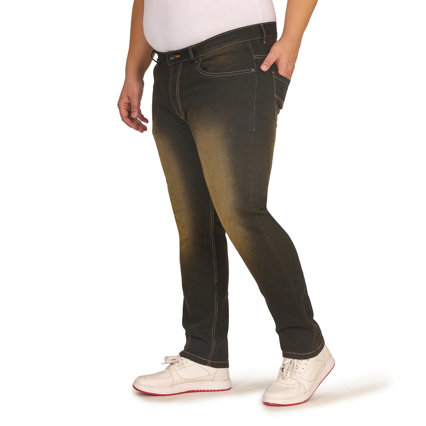 Kagad Jeans Men Plus Size Regular Fit Chracoal Grey Denim Jeans - Style Code "KGDJN-408005