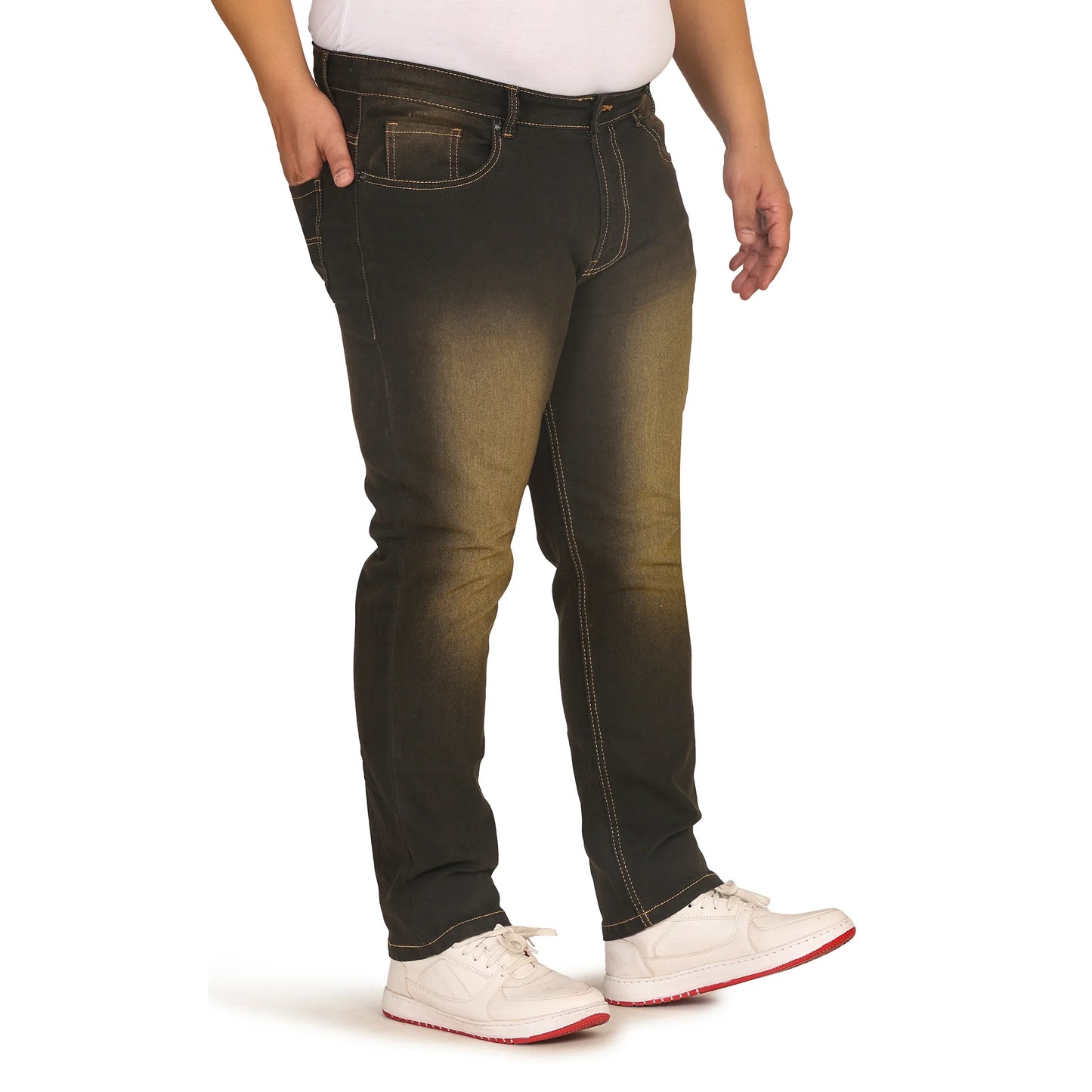 Kagad Jeans Men Plus Size Regular Fit Chracoal Grey Denim Jeans - Style Code "KGDJN-408005