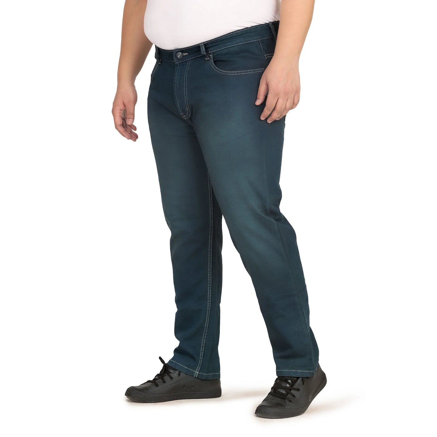 Kagad Jeans Men Plus Size Regular Fit Caded Blue Denim Jeans - Style Code "KGDJN-408023