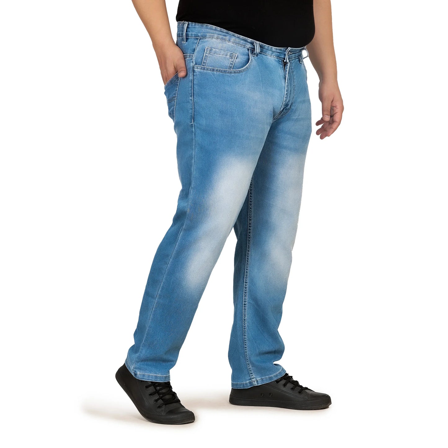 Kagad Jeans Men Plus Size Regular Fit Light Blue Denim Jeans - Style Code "KGDJN-408016