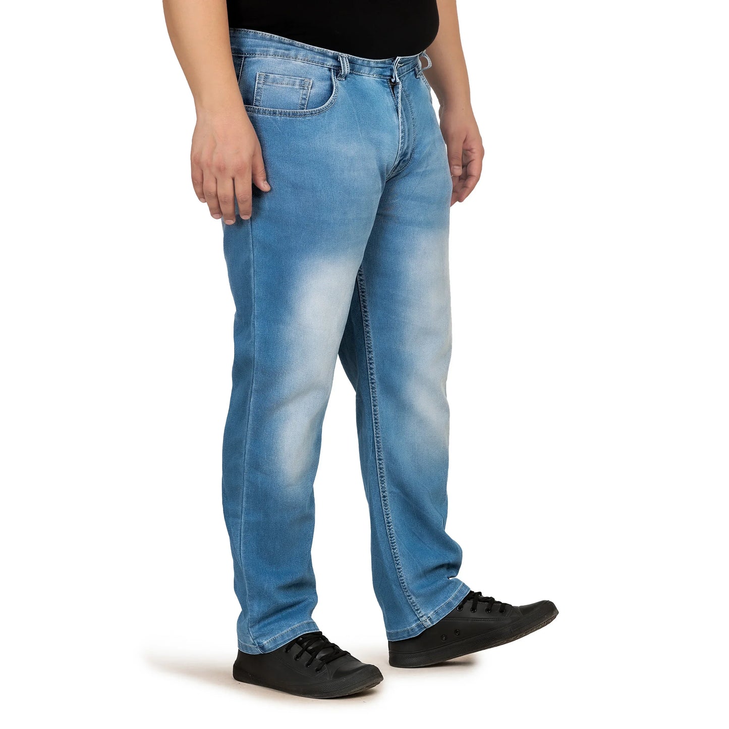 Kagad Jeans Men Plus Size Regular Fit Light Blue Denim Jeans - Style Code "KGDJN-408016