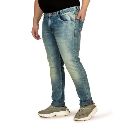 Kagad Jeans Men Plus Size Regular Fit Light Blue Tinted Denim Jeans - Style Code "KGDJN-408015