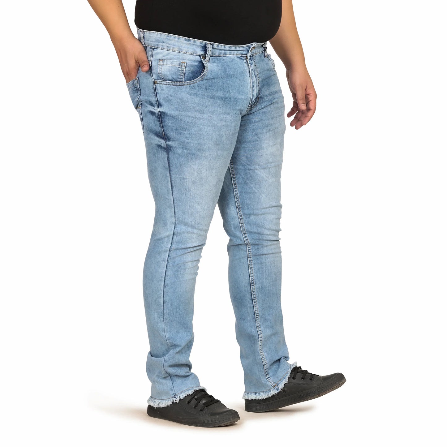Kagad Jeans Men Plus Size Regular Fit Light Blue Denim Jeans - Style Code "KGDJN-408006