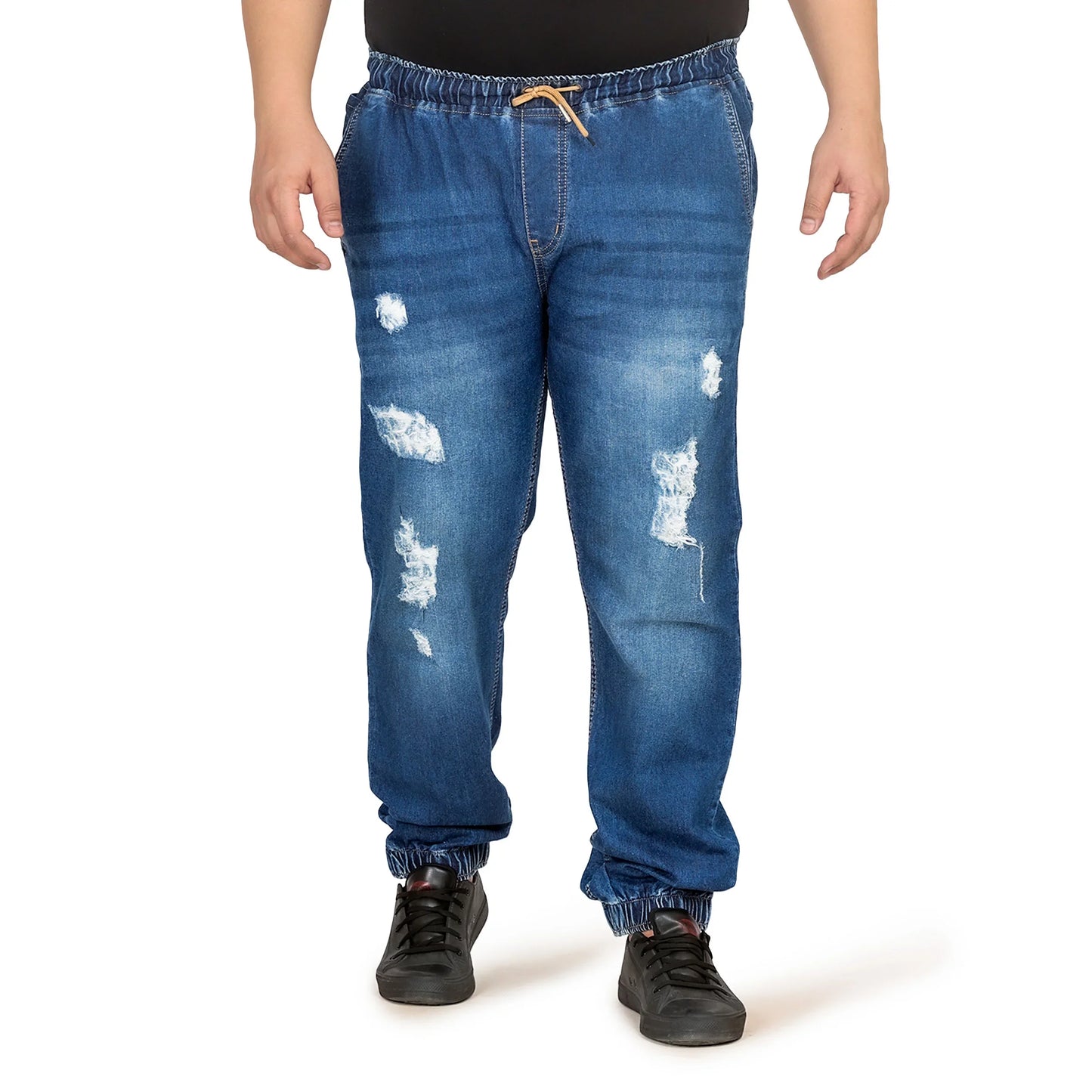 Kagad Jeans Men Regular and Plus Size Regular Fit Mid Blue  Color  Denim Jeans Jogger - Style Code "KGDJGR-406005