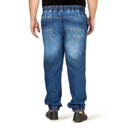 Kagad Jeans Men Regular and Plus Size Regular Fit Mid Blue  Color  Denim Jeans Jogger - Style Code "KGDJGR-406005