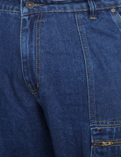 Men's Plus Size Denim Cargo KGDCRG-406103