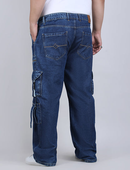 Men's Plus Size Denim Cargo KGDCRG-406103