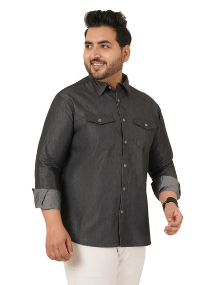 Men's Plus Size Denim Shirt MJSSH-20014